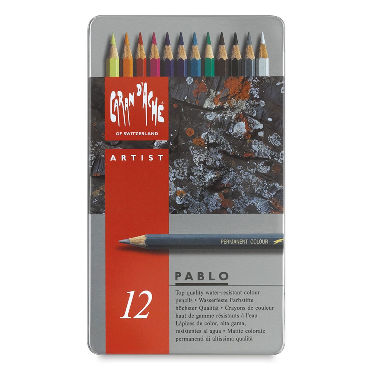 Caran d'Ache Pablo Colored Pencil Set - Assorted Colors, Set of 12
